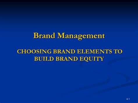 Solution Brand Management Choosing Brand Elements To Build Brand