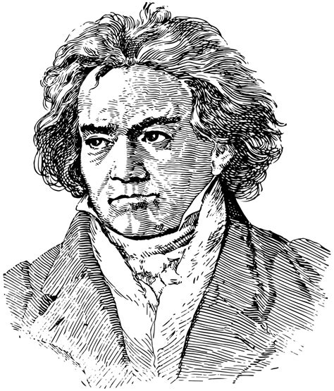 Ludwig Van Beethovenvintage Illustration Compositions Composer Famous