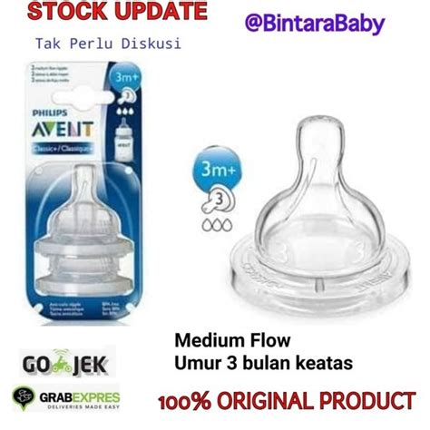 Jual Philips Avent Teat Nipple Classic 3m Dot Botol Susu Philips 3m Di