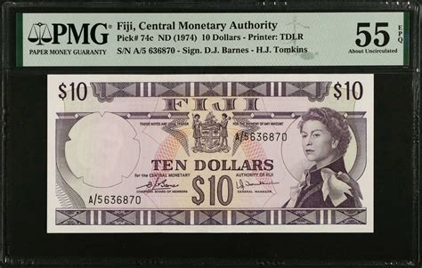 Fiji Central Monetary Authority Of Fiji Dollars Nd P C