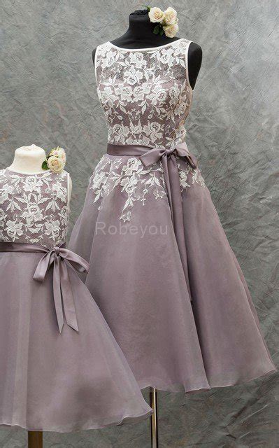 Robe Demoiselle D Honneur Romantique Ligne A Textile En Tulle Col En