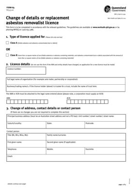 Fillable Online Deir Qld Gov Form Change Of Details Replacement