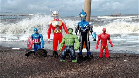 Menemukan Mainan Di Pantai Ultraman Tiga Ultraman Zero Ultraman Orb