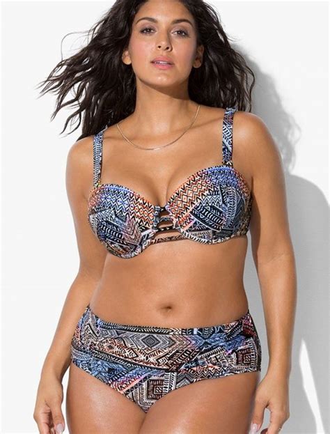 Plus Size Ashley Graham X Swimsuits For All Majestic Plunge One Piece