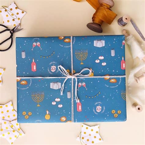 Hanukkah Party Pattern Wrapping Paper The Best Wrapping Paper