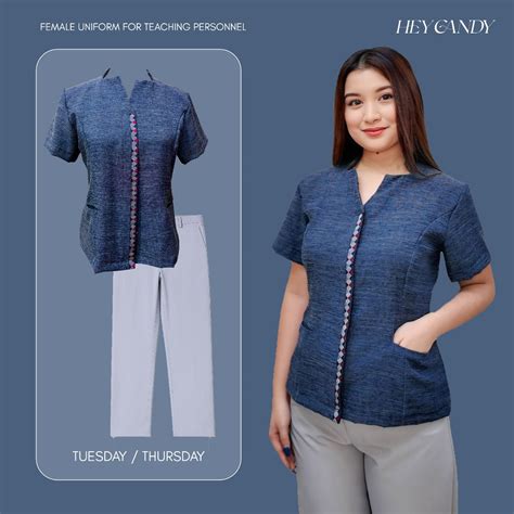 rtw teachers uniform  tuesday thursday deped   female