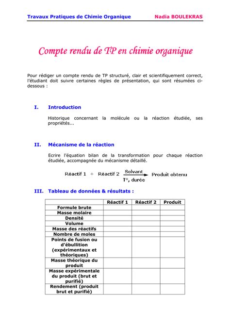 Compte Rendu De Tp Chimie Preparation Des Solutions Pdf