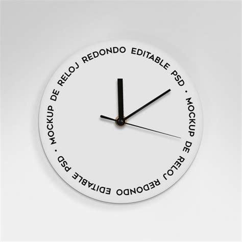 Mockup De Reloj Redondo De Pared