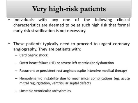 Risk Stratification Of An Acs Patient