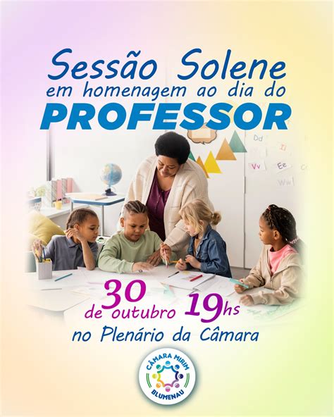 Câmara Mirim Vai Promover Sessão Solene Em Homenagem Aos Professores Na Próxima Segunda Feira