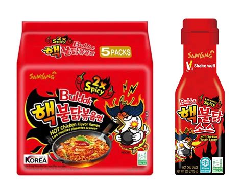 Buy Samyang 2x Hot Chicken Spicy Red Pack Ramen Noodles 5PACKS 1 Extreme Red Hot Sauce 200g