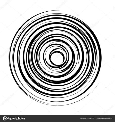 Concentric Radial Radiating Circles Rings Stock Vector Image By