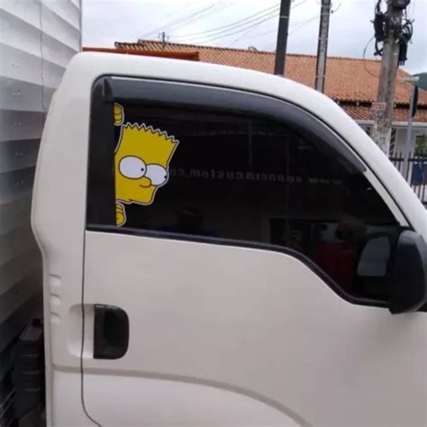 Kit 2 Adesivos Bart Simpson Dirigindo E Carona Automotivo à venda em