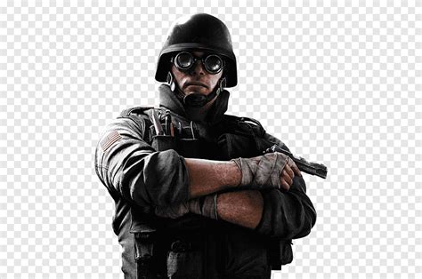 Pria Berseragam Memegang Senjata Hitam Tom Clancys Rainbow Six Siege