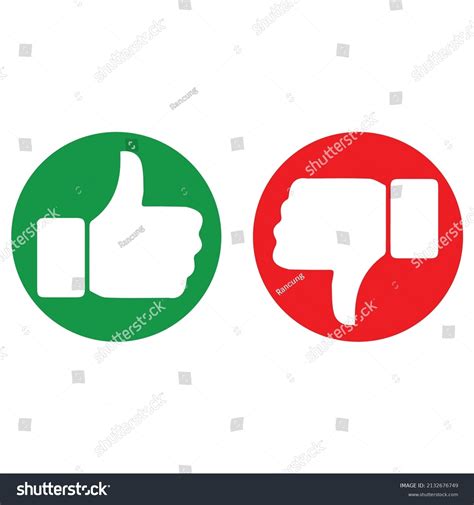 Thumbs Down Like Dislike Line Icons Stock Vector Royalty Free