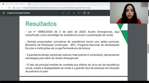 Apresentação PIBIC 2020 2021 UnB YouTube