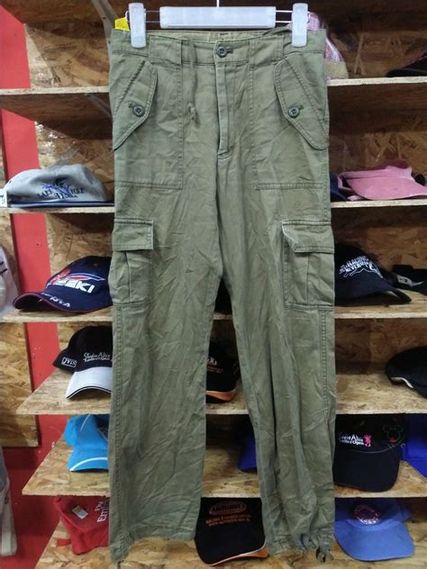 cargo hijau army, Men's Fashion, Bottoms, Trousers on Carousell