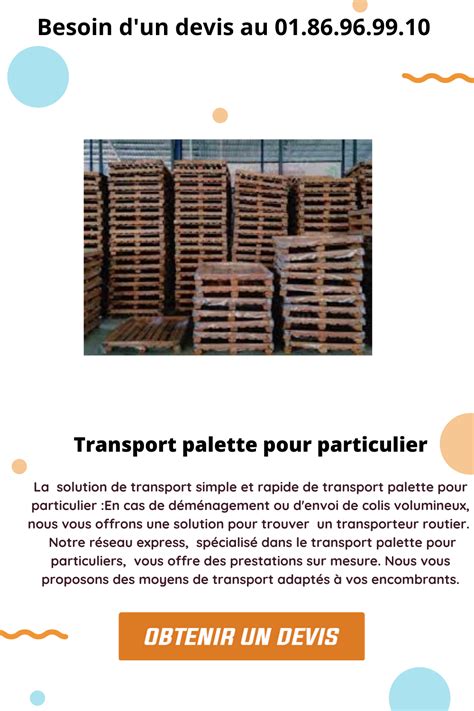 Transport Palette Pour Particulier Transport Transporteur Envoi De