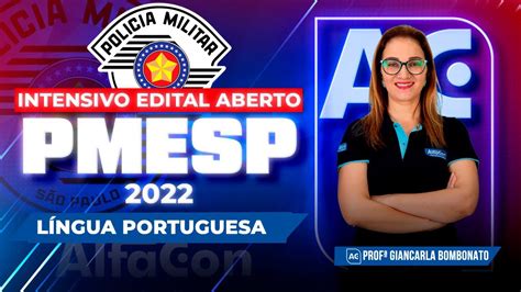 Concurso PM SP 2022 Intensivo Edital Aberto Língua Portuguesa Black