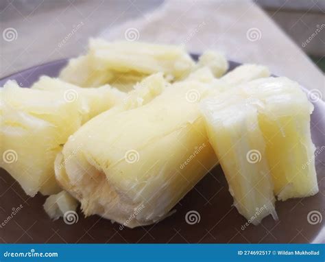 Boiled Cassava Root Dessert Thai Food Or Brazilian Food Cassava Mandioca Frita Other Name