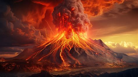 Dibujos De Volcanes En Erupcion