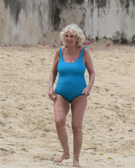 Camilla Parker Bowles Enjoys Ocean Dip During Royal Tour