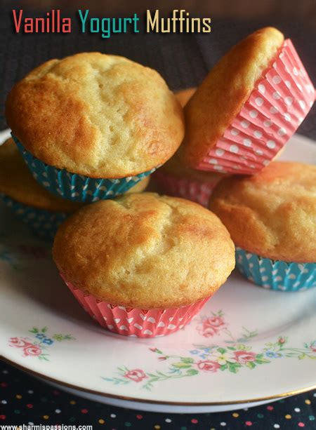 Eggless Vanilla Yogurt Muffins Recipe Sharmis Passions