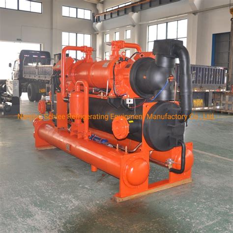 170kw Industrial Screw Compressors Water Cooled Screw Chiller For