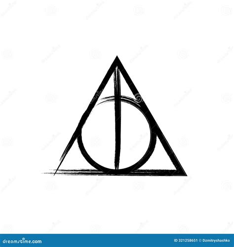 Deathly Hallows Symbol Grunge Icon. Clipart Image Stock Vector ...