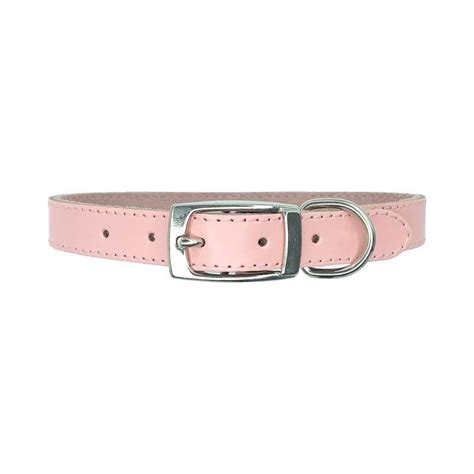 Soft Pink Genuine Leather Dog Collar | Suede Lined | Aus Made