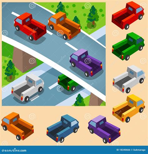 Tow Truck Isometric Vector Car Towing Truck 3d Flat Illustration Tow Truck For Transportation