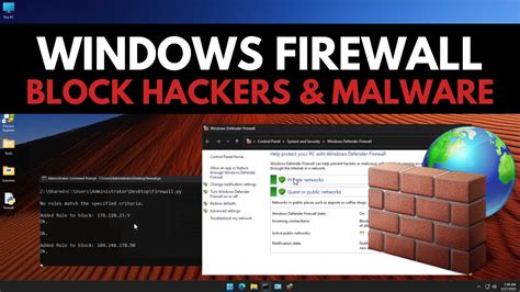 How To Use Windows Firewall To Block Hackers And Malware YouTube