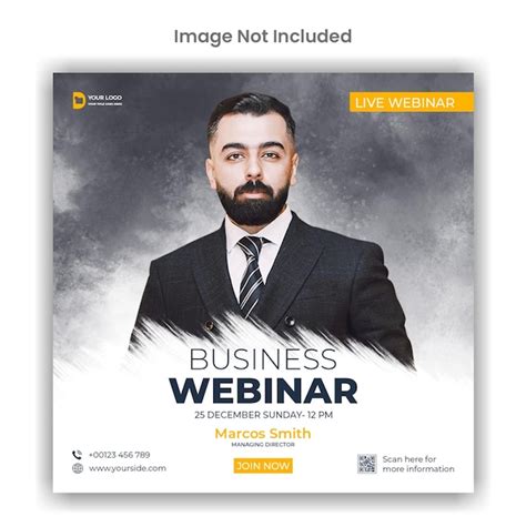 Premium Psd Webinar Conference Social Media Or Instagram Post Template