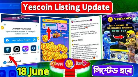 Yescoin Listing June Yes Coin Listing Date Yescoin Wallet