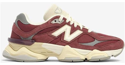 New Balance 9060 Low Top Sneakers In Washed Burgundy In Red Lyst Uk