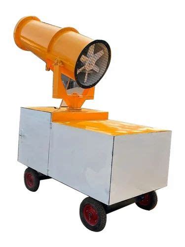 Yellow And White Mild Steel Fog Cannon Dust Suppression System