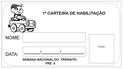Cnh Infantil Para Imprimir Nazaedu