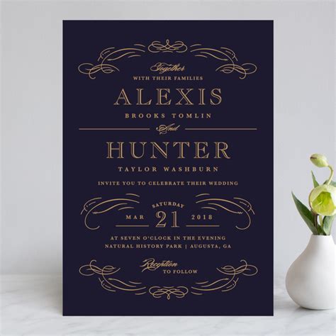 Elegant Flourishes Wedding Invitations by Kristen Smith | Minted