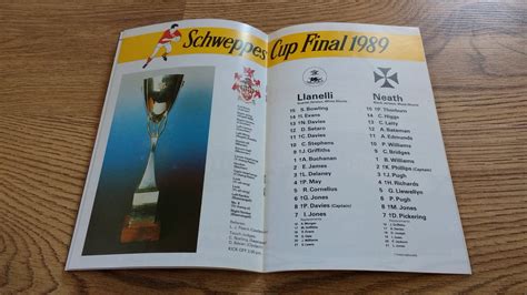 Neath Vs Llanelli 1989 Welsh Cup Final Rugby Programme