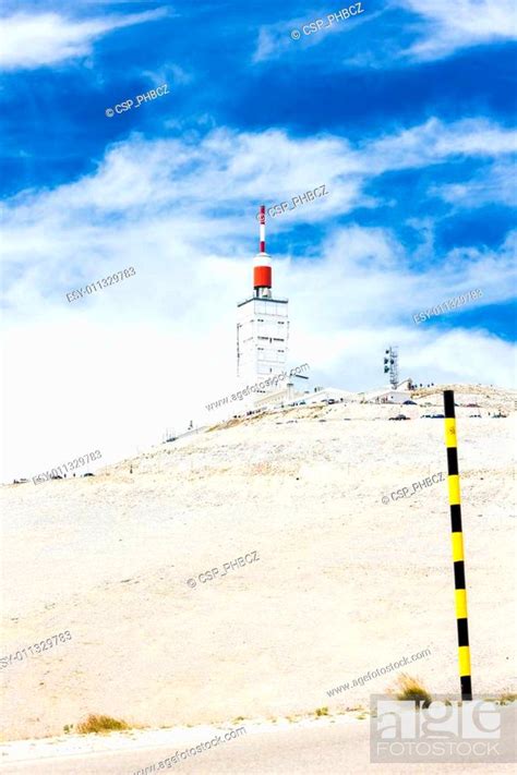 weather station on summit of Mont Ventoux, Provence, France, Stock ...