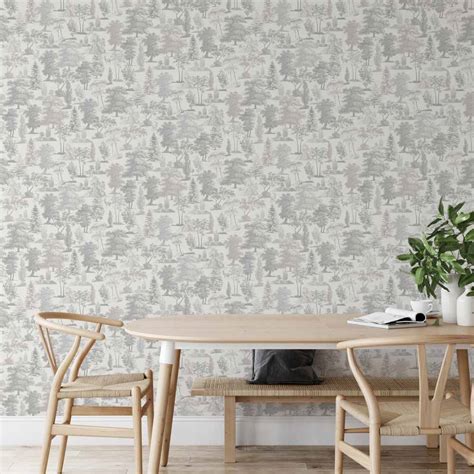 Muriva Oakley Taupe Wallpaper Wilko