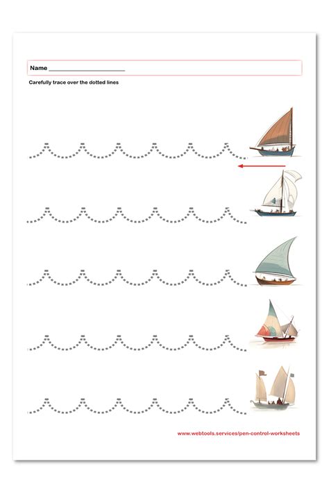 Webtools Right Curve Line Tracing Worksheet