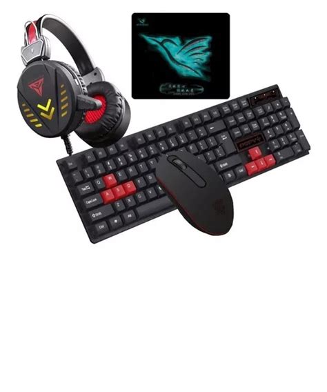 Combo Teclado Mouse Diadema Gamer Para Pc Luegopago