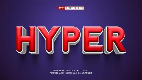 Premium Psd Hyper 3d Text Effect