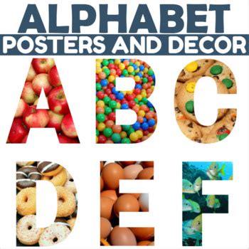 Alphabet Wall Decor Letter Posters or Alphabet Puzzles | TPT