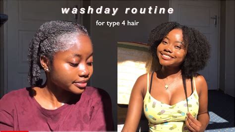 Washday Routine Start To Finish Type 4 Natural Hair Youtube