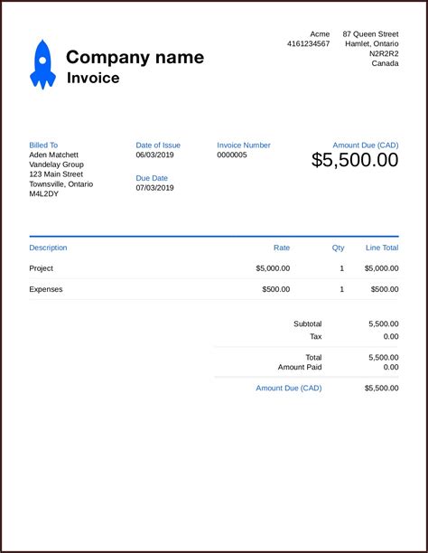 Quickbooks Online Export Invoice Template D