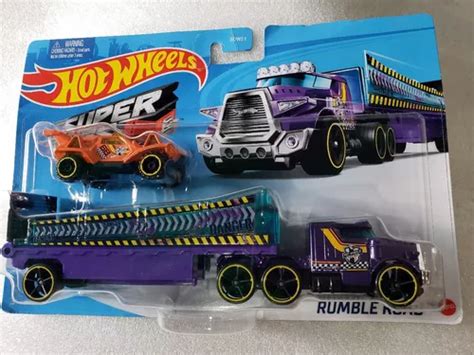Hot Wheels Remolque Con Carrito Set Rumble Road Env O Gratis