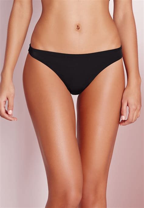 Missguided Black Super Cheeky Bikini Bottoms Mix Match