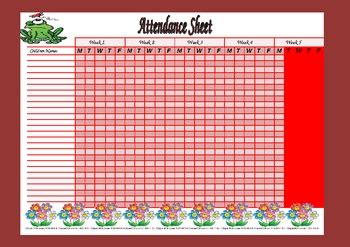 Teachers Attendance Sheet - FREE DOWNLOAD - Aashe